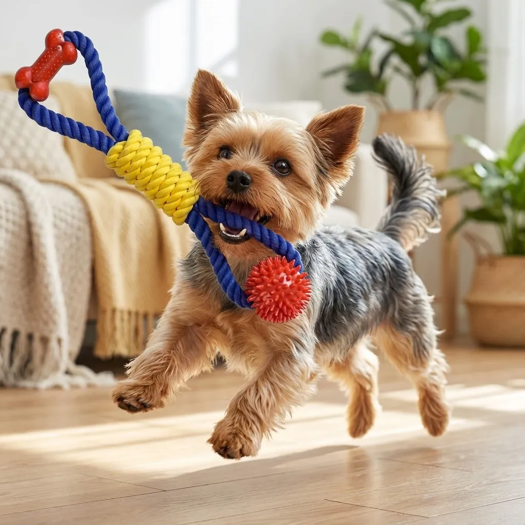Aitmexcn Interactive Dog Rope Toys Tug of War, Tough Dog Toys for Large, Medium & Small Dogs, 100% Cotton Chew Toys for Bo...