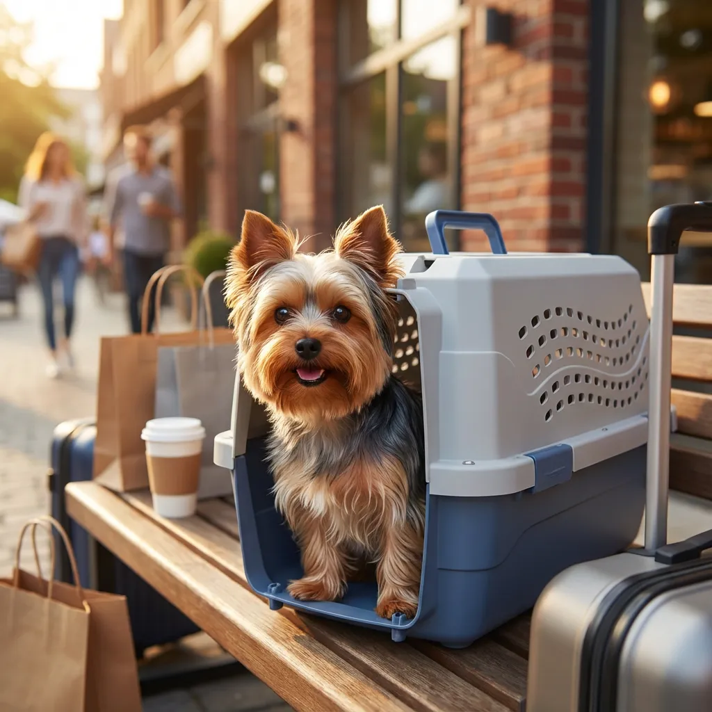 Amazon Basics 2-Door Top-Load Hard-Sided Dogs, Cats Pet Travel Carrier, Gray & Blue, 22.8"L x 15.0"W x 13.0"H