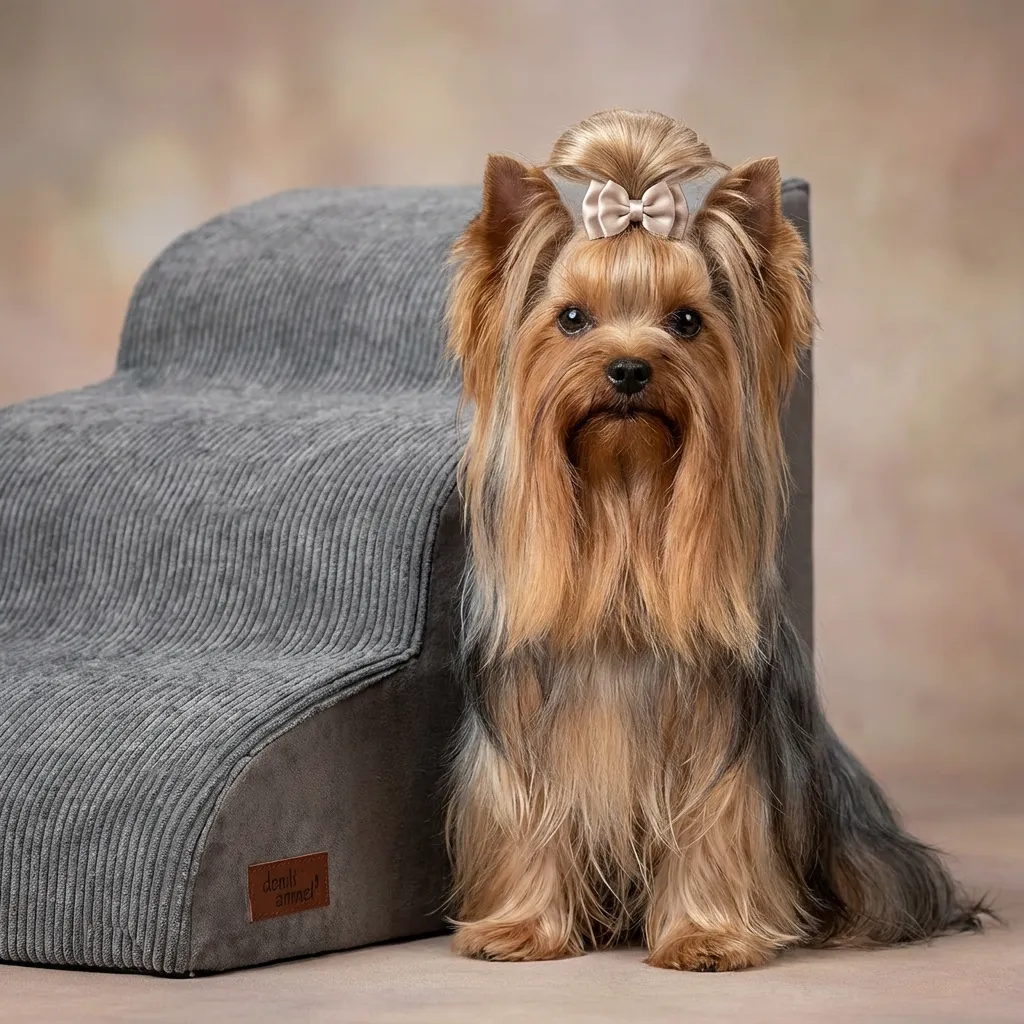 Aodisman 3-Step Dog Ramp and Stairs for Sofa and Chair - Non-Slip Sturdy Pet Steps for Small Dogs and Cats,15.7" H,Grey