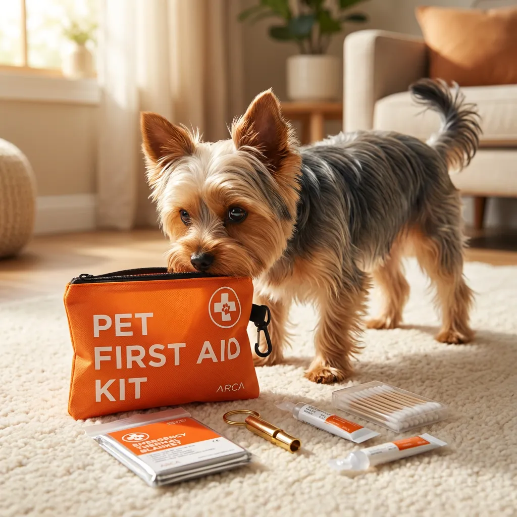 ARCA PET Dog First Aid Kit - Pet Emergency Kit - Water Resistant High Visibility Reflective First Aid Pouch Dog Camping Es...