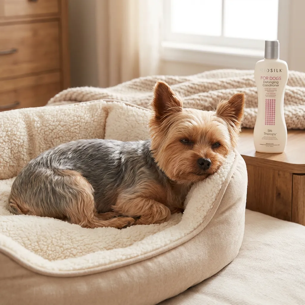 BioSilk for Dogs Silk Therapy Dog Detangling Conditioner - Moisturizing Dog Hair Detangler for Dematting, Conditioning Mat...