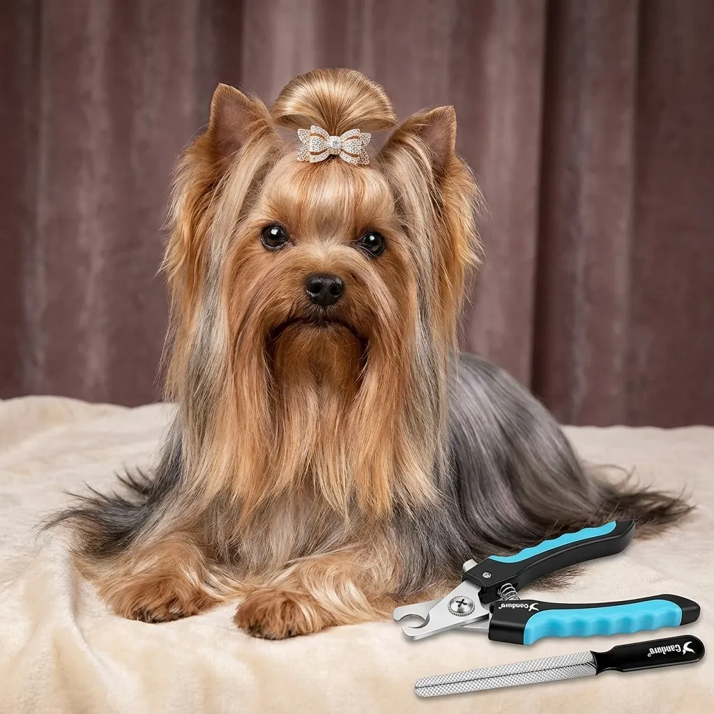 Candure Dog Nail Clippers and Trimmer with Safety Guard to Avoid Over-Cutting Toe Nails Professional Grooming Pet Nail Cli...