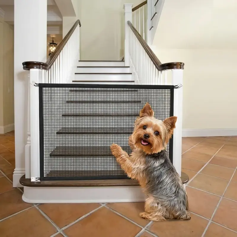 Cupount Dog Screen Mesh Gate for Stairs Pet Gates for The House: for Doorways Stairways Indoor 29 inches Tall, 38 inch Wid...