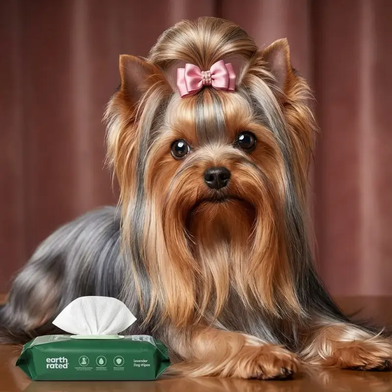 Earth Rated Dog Wipes, Hypoallergenic, Cleaning and Hydrating, for Grooming Paws, Body and Butt, Lavender Scented, 100 Count