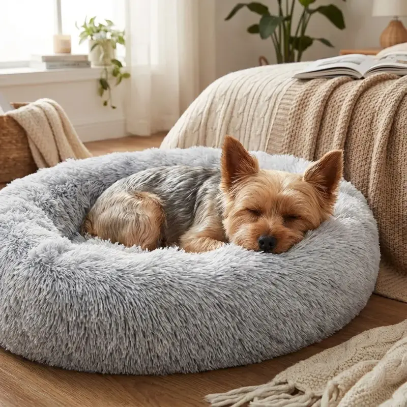 EHEYCIGA Fluffy Dog Crate Bed for Extra Large Dogs, Plush Faux Fur Pad, Calming Anti Anxiety XL Bed for Crate, Washable So...