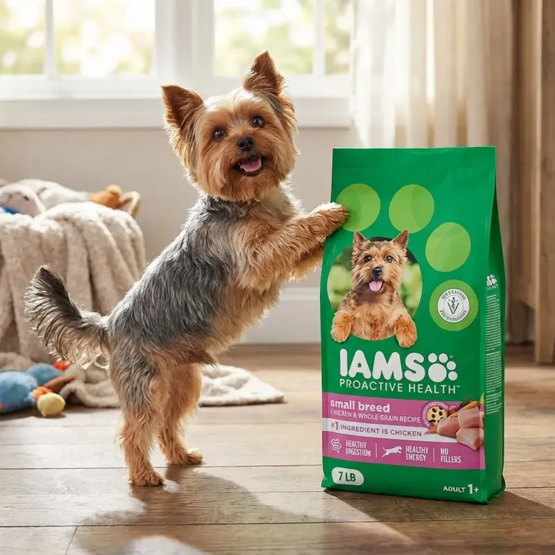 IAMS Proactive Health Small Breed Dog Food Dry with Real Chicken, 7 lb. Bag