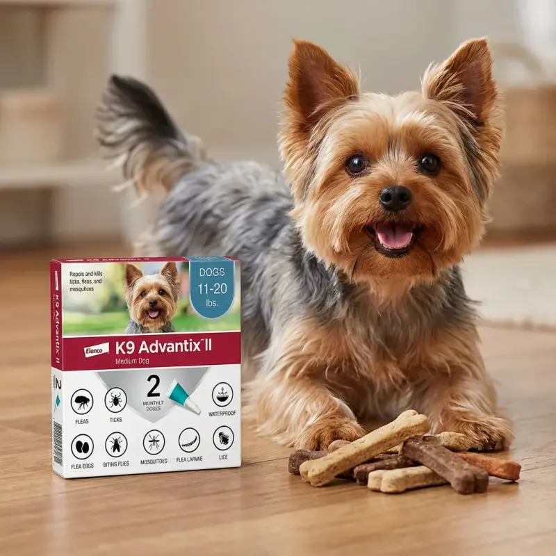 K9 Advantix II Medium Dog Vet-Recommended Flea, Tick & Mosquito Treatment & Prevention | Dogs 11-20 lbs. | 2-Mo Supply