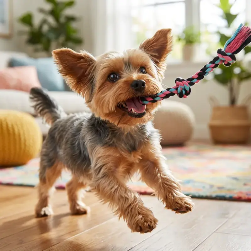 Mammoth Flossy Chews Rope Tug – Premium Cotton-Poly Tug Toy for Dogs – Interactive Rope Toy (Colors May Vary)