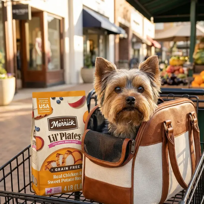 Merrick Lil’ Plates Premium Grain Free Dry Dog Food For Small Dogs, Real Chicken And Sweet Potato Kibble - 4.0 lb. Bag