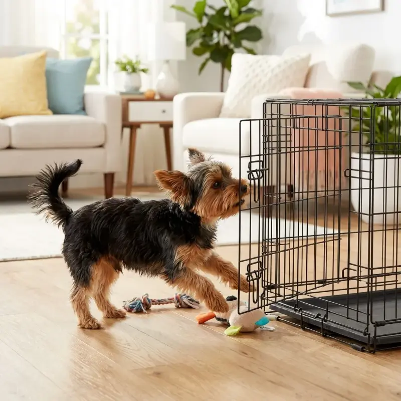 MidWest Homes for Pets 30-Inch iCrate Folding Dog Crate with Divider Panel, Leak-Proof Tray & Secure Latches – Metal Wire Kennel for Medium Breeds – Portable, Durable & Easy to Assemble