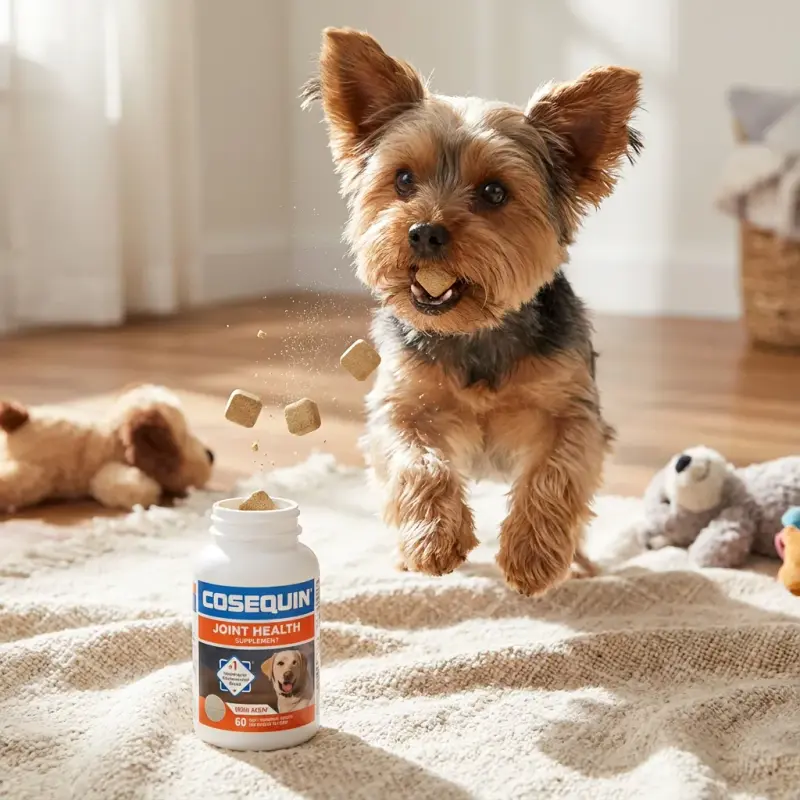 Nutramax Cosequin Maximum Strength Joint Health Supplement for Dogs - With Glucosamine, Chondroitin, and MSM, 60 Chewable ...