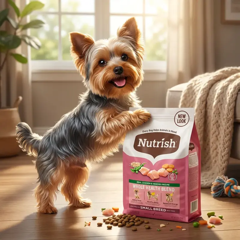 Nutrish Little Bites Small Breed Premium Natural Dry Dog Food, Real Chicken & Veggies Recipe, 6 Pounds (Packaging May Var...