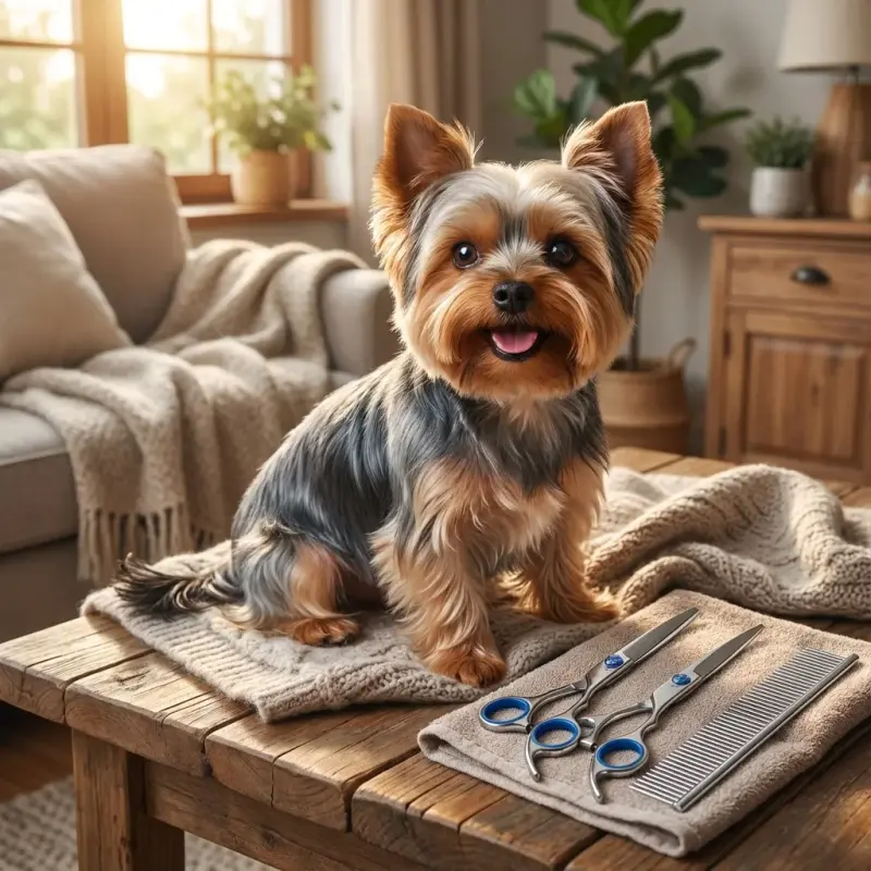 Professional 4 in 1 Dog & Cat Grooming Scissors Kit with Safety Round Tips,Sharp & Durable,Dog Shears for Grooming - Inclu...