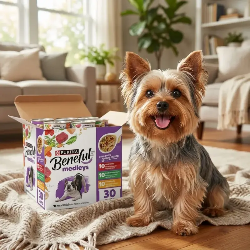 Purina Beneful Medleys Wet Dog Food Variety Pack with Tuscan, Romana, and Mediterranean Style Dog Food in Dog Gravy, 30 Pa...