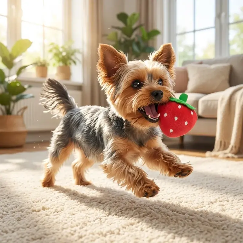 QTwoof Cheerful 20-Pack Squeaky Dog Toys Set - Included 4 Dog Bags, Plush Puppy Toys with Irresistibly Cute Characters for...