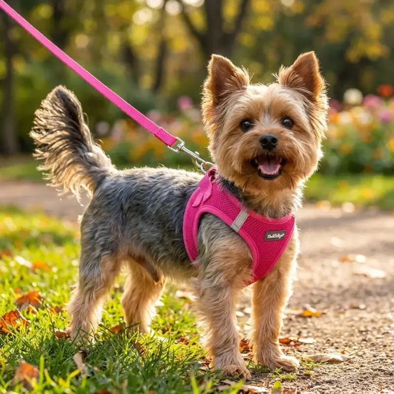 rabbitgoo Dog Harness Small Sized and Leash Set, Step in Soft Light Puppy Vest, Breathable Mesh Pet Harness, Reflective fo...