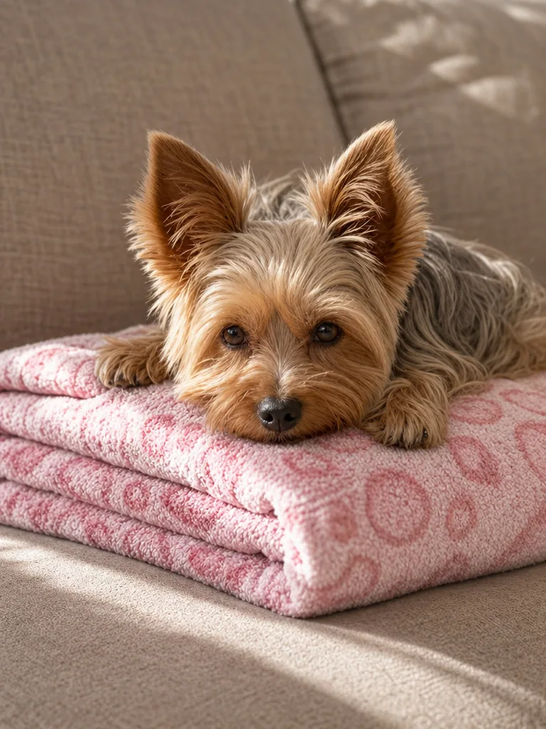 Sammy with the NXDZI Washable Paw Pattern Throw Blanket (3-Pack)