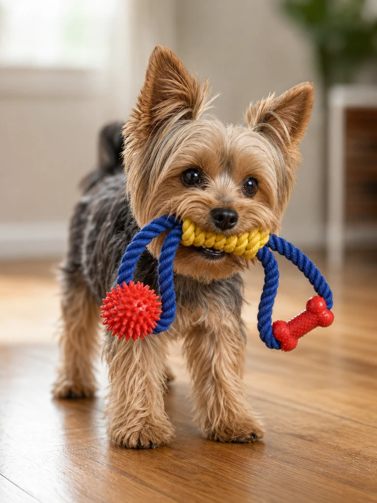 Sammy with the Aitmexcn Cotton Rope Tug & Teeth Cleaning Toy