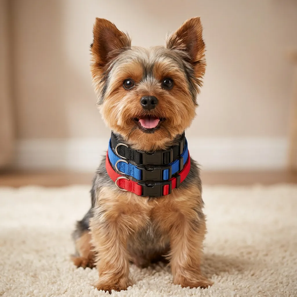 Sammy with the Classic Yorkie Collar (4-Pack)