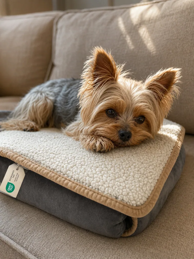 Sammy with the BEDSURE Reversible Sherpa Fleece Blanket (25x35)