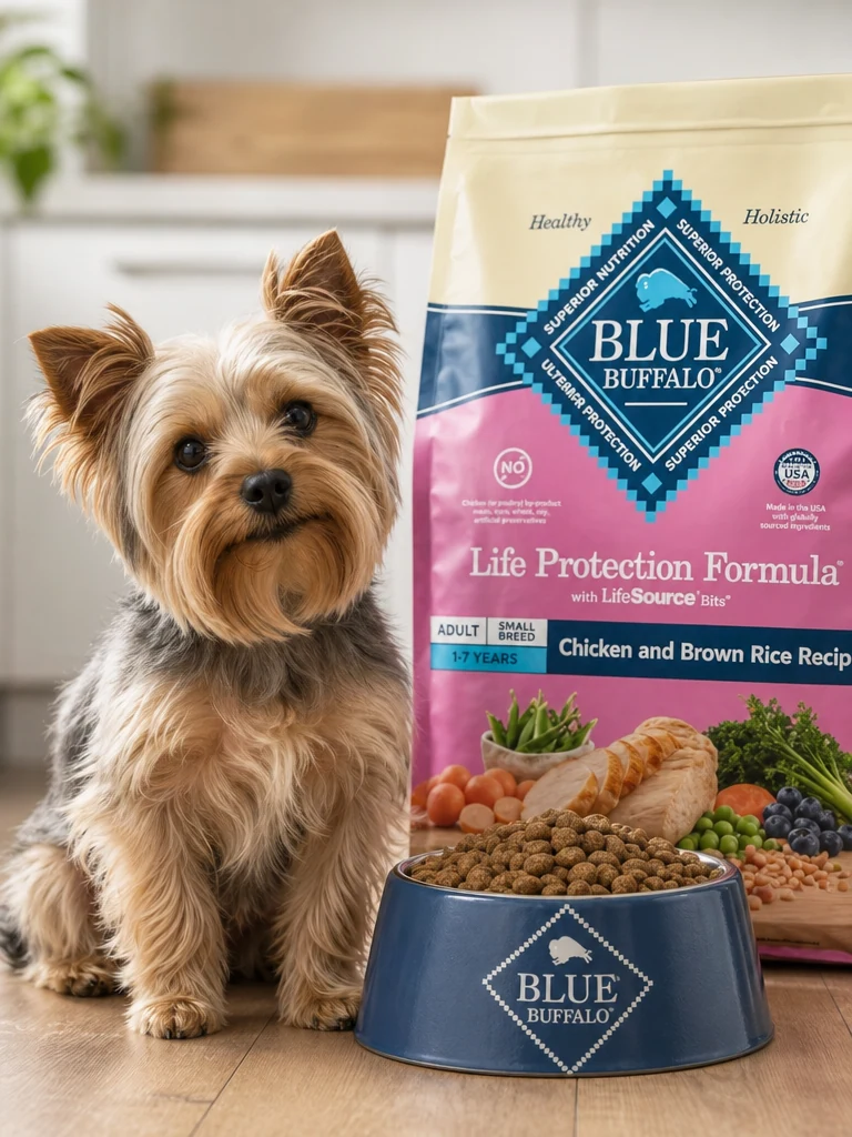 Sammy with the Blue Buffalo Life Protection Chicken (5lb)