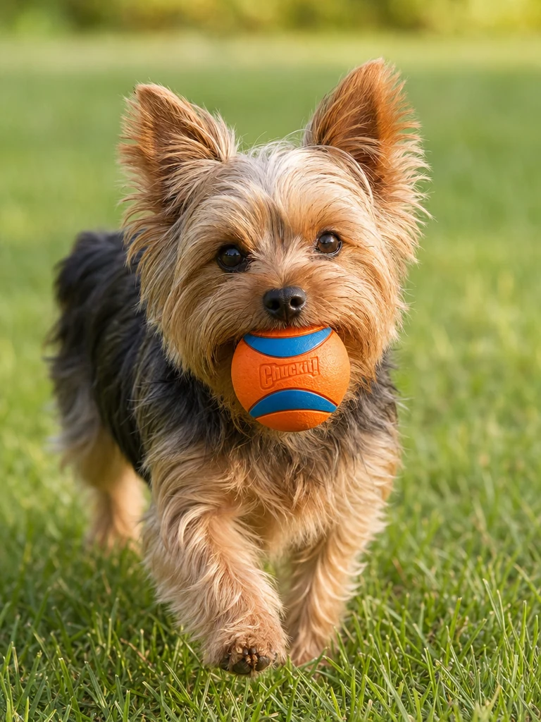 Sammy with the Chuckit! Ultra Ball Day & Night Bundle (2-Pack)