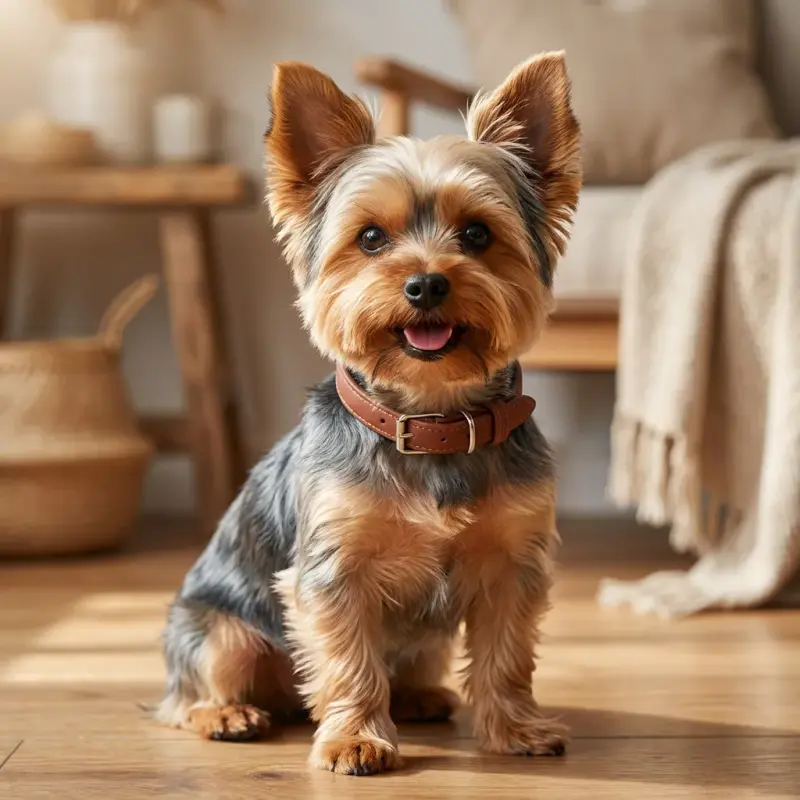 Sammy with the CollarDirect Rolled Leather Collar (Cinnamon)