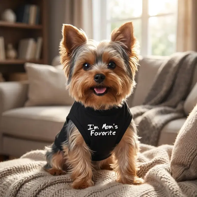 Sammy with the Paiaite "I'm Mom's Favorite" Cotton Vest Tank Top