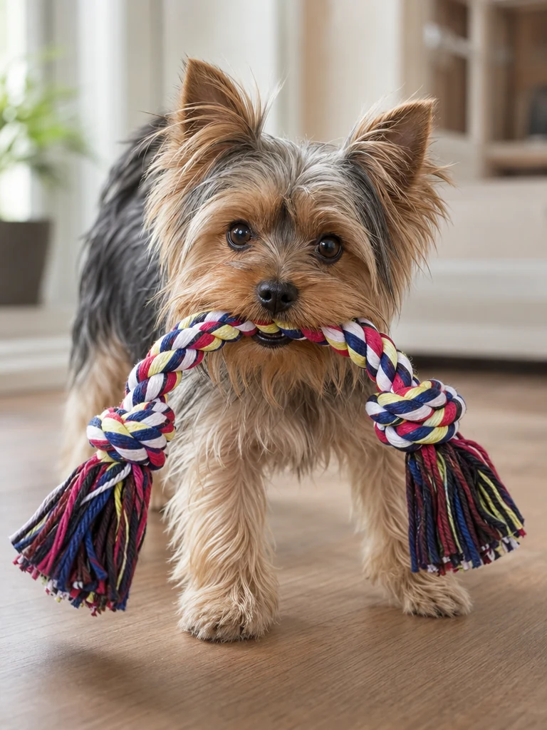 Sammy with the Fun Yorkie Rope Toy (5-Pack)