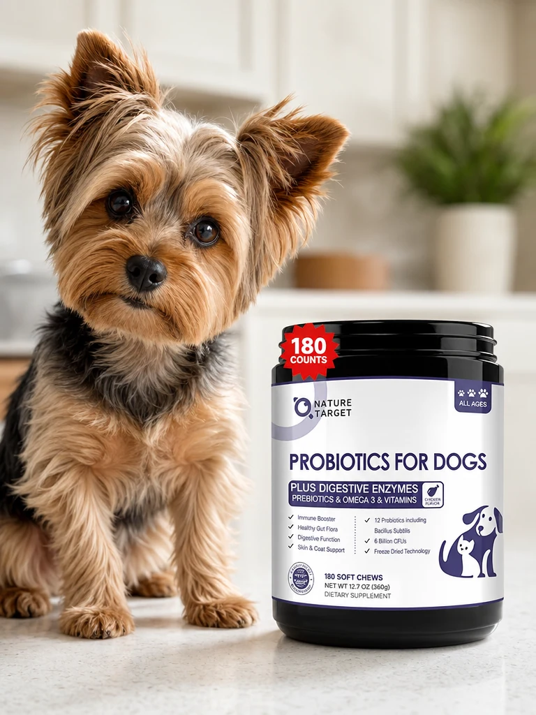 Sammy with the NATURE TARGET Freeze-Dried Probiotics 6B CFU (180ct)