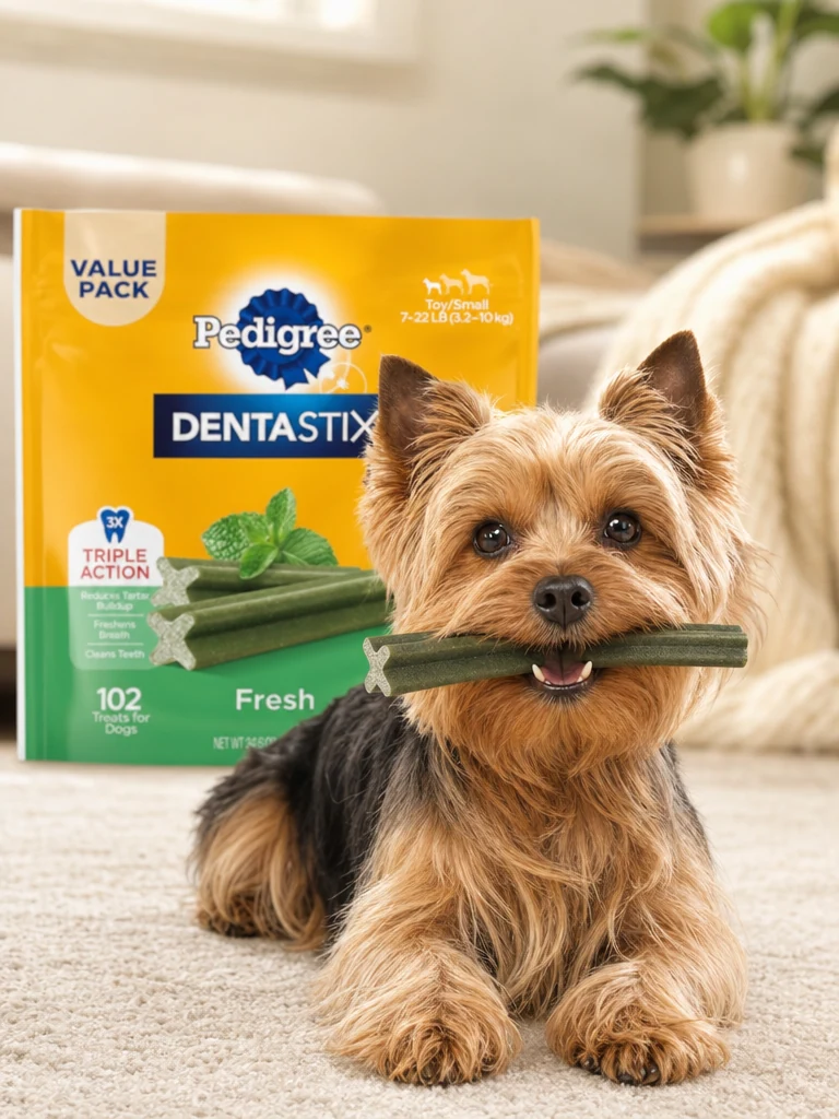 Sammy with the Pedigree Dentastix Fresh Flavor (102-ct)