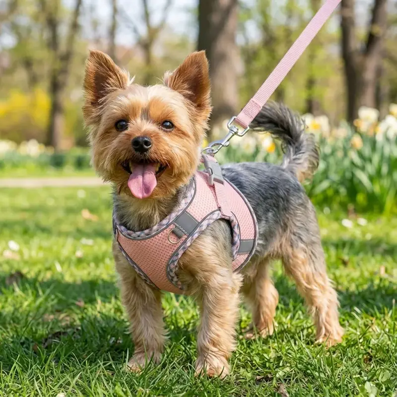 Sammy with the No-Pull Yorkie Harness