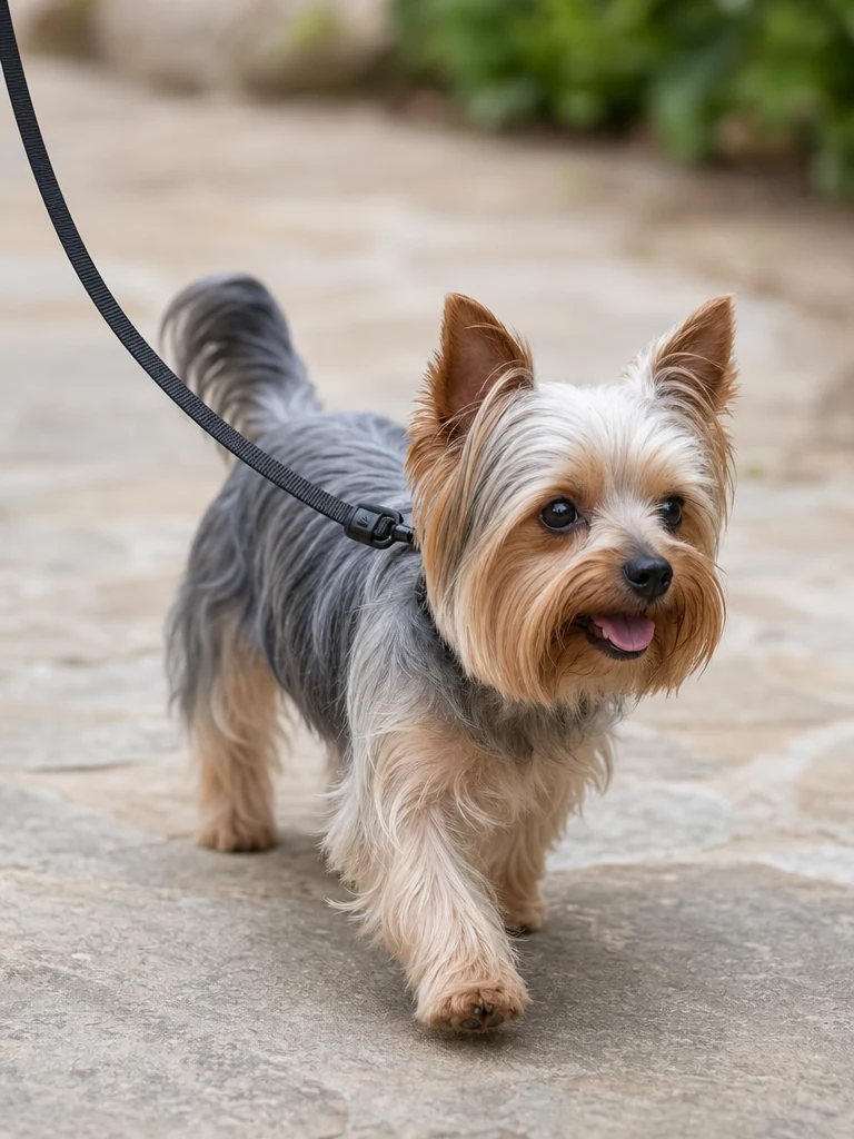 Sammy with the PetSafe Leash for Yorkies