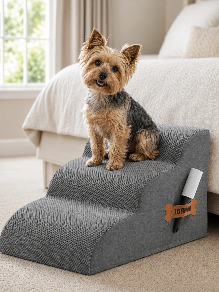 Sammy the Yorkshire Terrier with the Waterproof Durable Yorkie Dog Bed